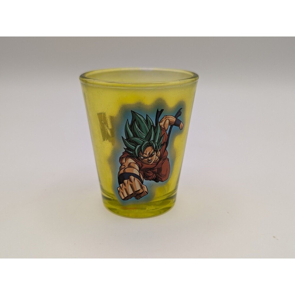 Dragon Ball Z Resurrection F Shot Glass Super Saiyan Blue Goku Yellow Mini Glass